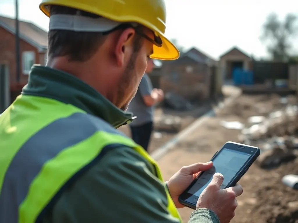 A professional carrying out brownfield site survey near Gravesend