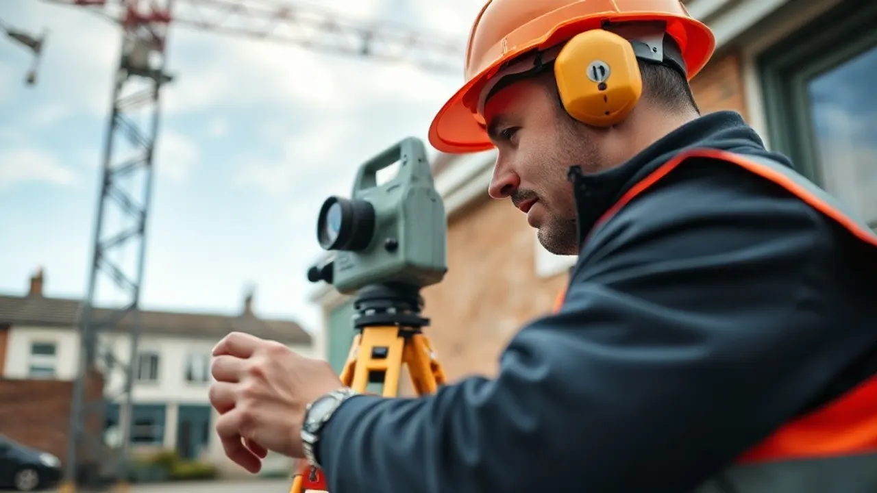 A professional carrying out Development surveying in Maidstone near Gravesend